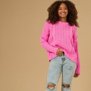 Altar'd State Sharon Knit Sweater, Pink, XXL, Unworn